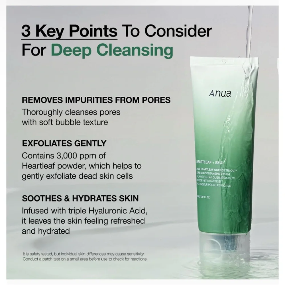 ANUA Heartleaf Quercetinol Pore Deep Cleansing Foam 150ml AUTHENTIC